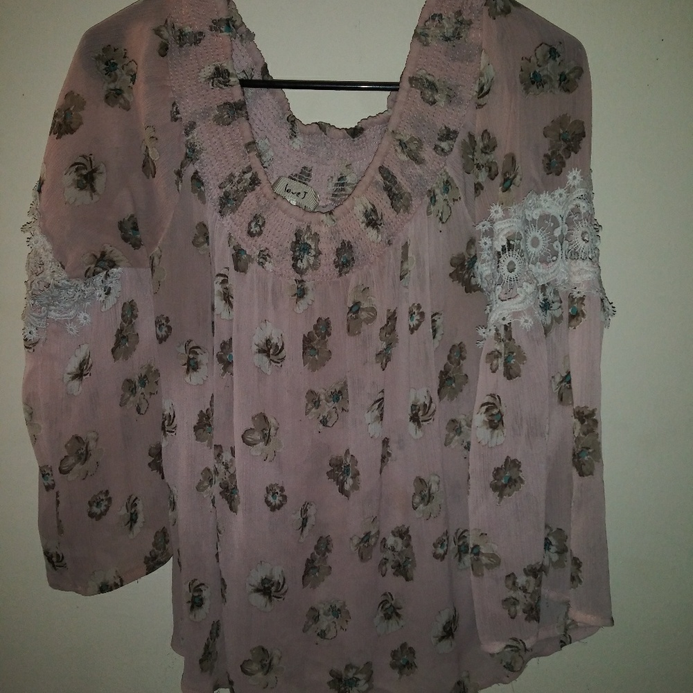 A off the shoulder shirt
